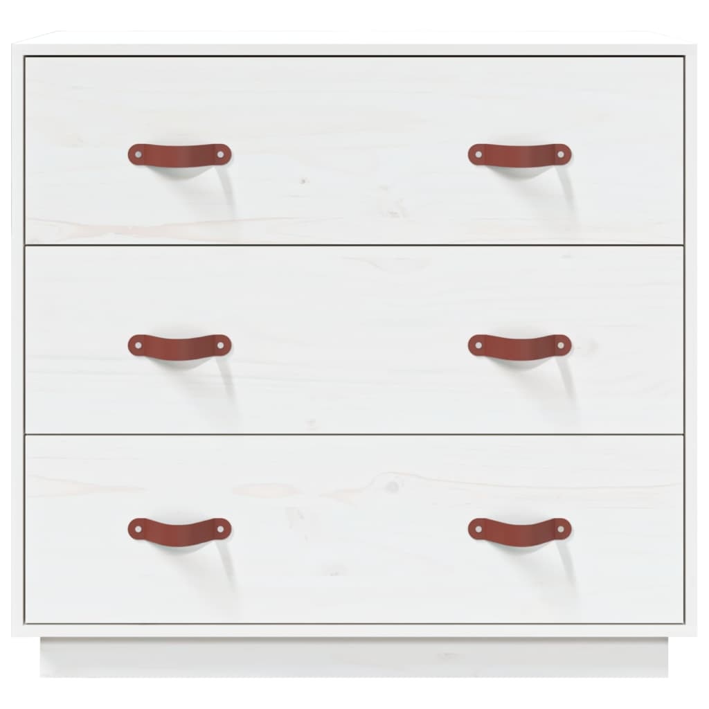 VidaXL Dressoir 80x40x75 cm massief grenenhout wit