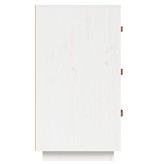 VidaXL Dressoir 80x40x75 cm massief grenenhout wit