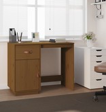 VidaXL Bureau 95x50x75 cm massief grenenhout honingbruin