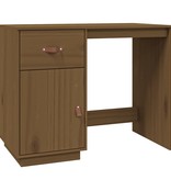 VidaXL Bureau 95x50x75 cm massief grenenhout honingbruin