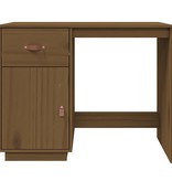 VidaXL Bureau 95x50x75 cm massief grenenhout honingbruin