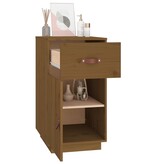 vidaXL Bureau 40x50x75 cm massief grenenhout honingbruin