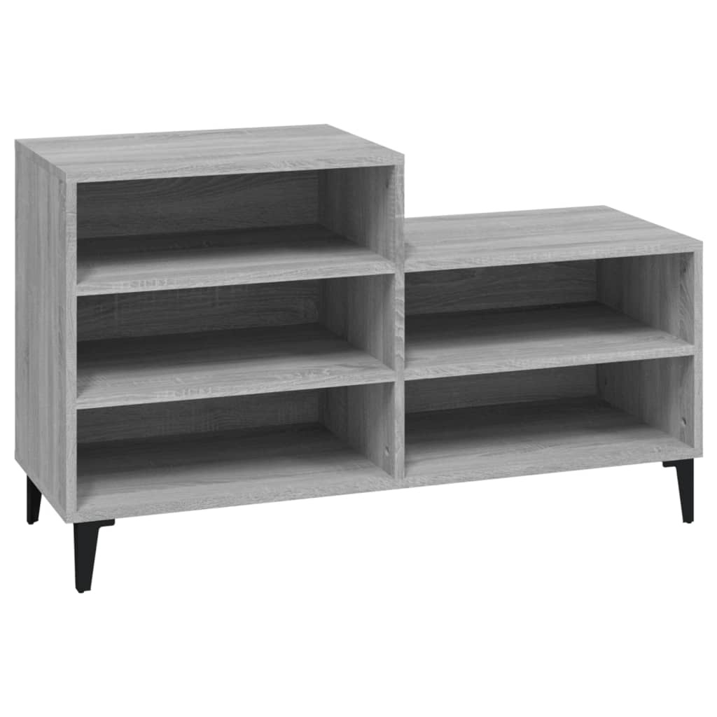 VidaXL Schoenenkast 102x36x60 cm bewerkt hout sonoma grijs