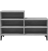 VidaXL Schoenenkast 102x36x60 cm bewerkt hout sonoma grijs