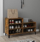 vidaXL Schoenenkast 102x36x60 cm bewerkt hout gerookt eikenkleurig