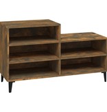 vidaXL Schoenenkast 102x36x60 cm bewerkt hout gerookt eikenkleurig