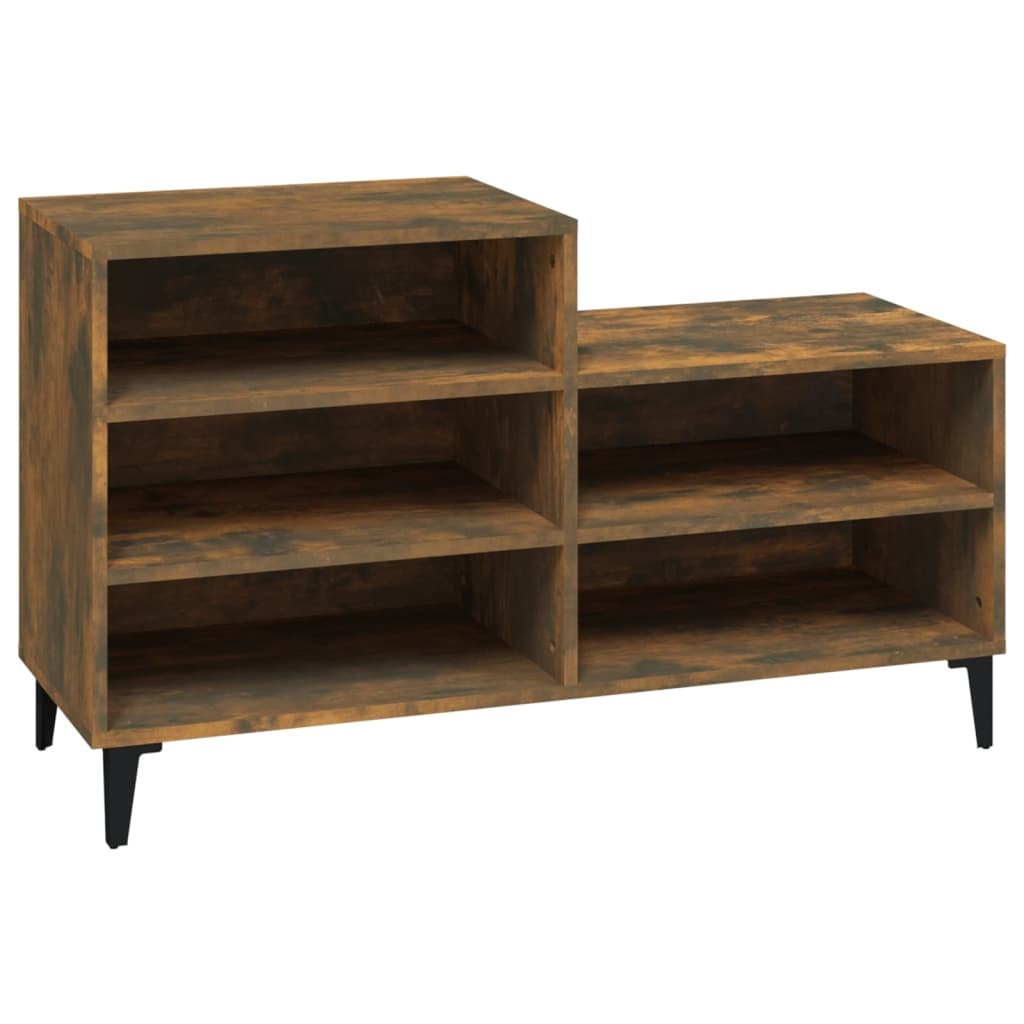 VidaXL Schoenenkast 102x36x60 cm bewerkt hout gerookt eikenkleurig