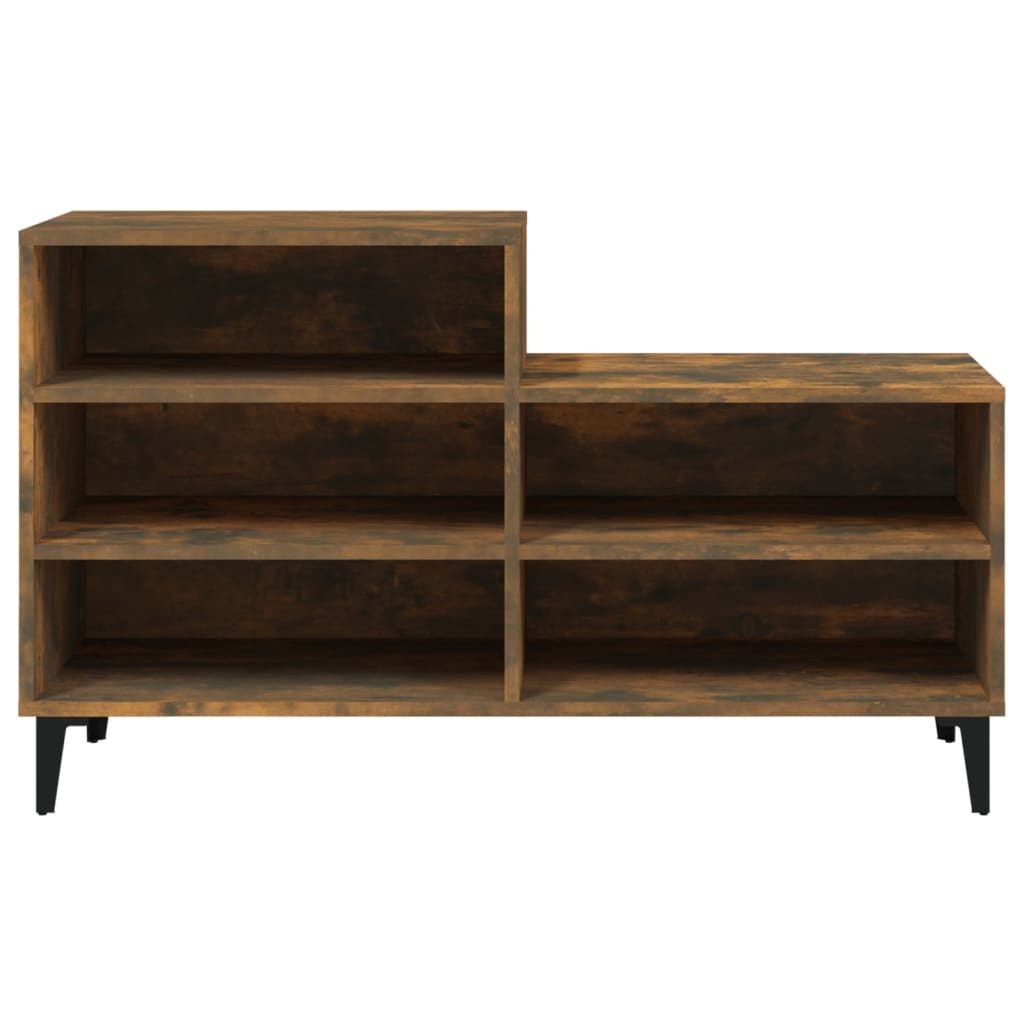 VidaXL Schoenenkast 102x36x60 cm bewerkt hout gerookt eikenkleurig