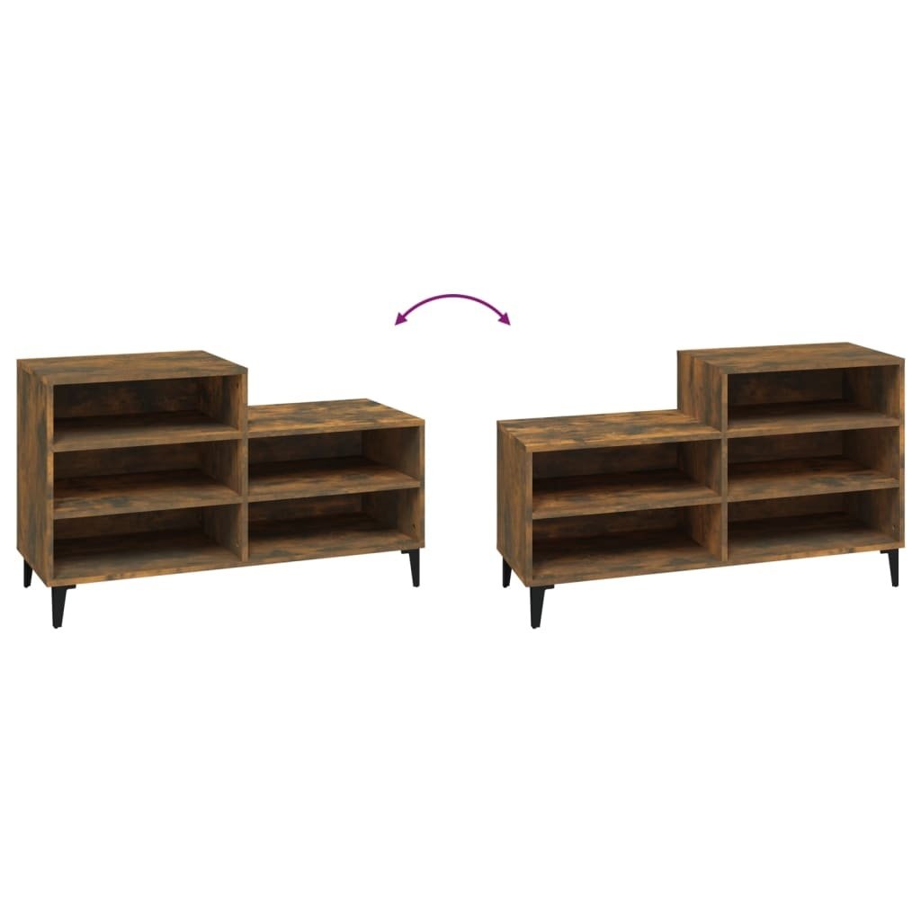 VidaXL Schoenenkast 102x36x60 cm bewerkt hout gerookt eikenkleurig