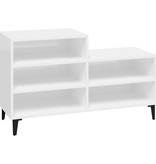 VidaXL Schoenenkast 102x36x60 cm bewerkt hout hoogglans wit