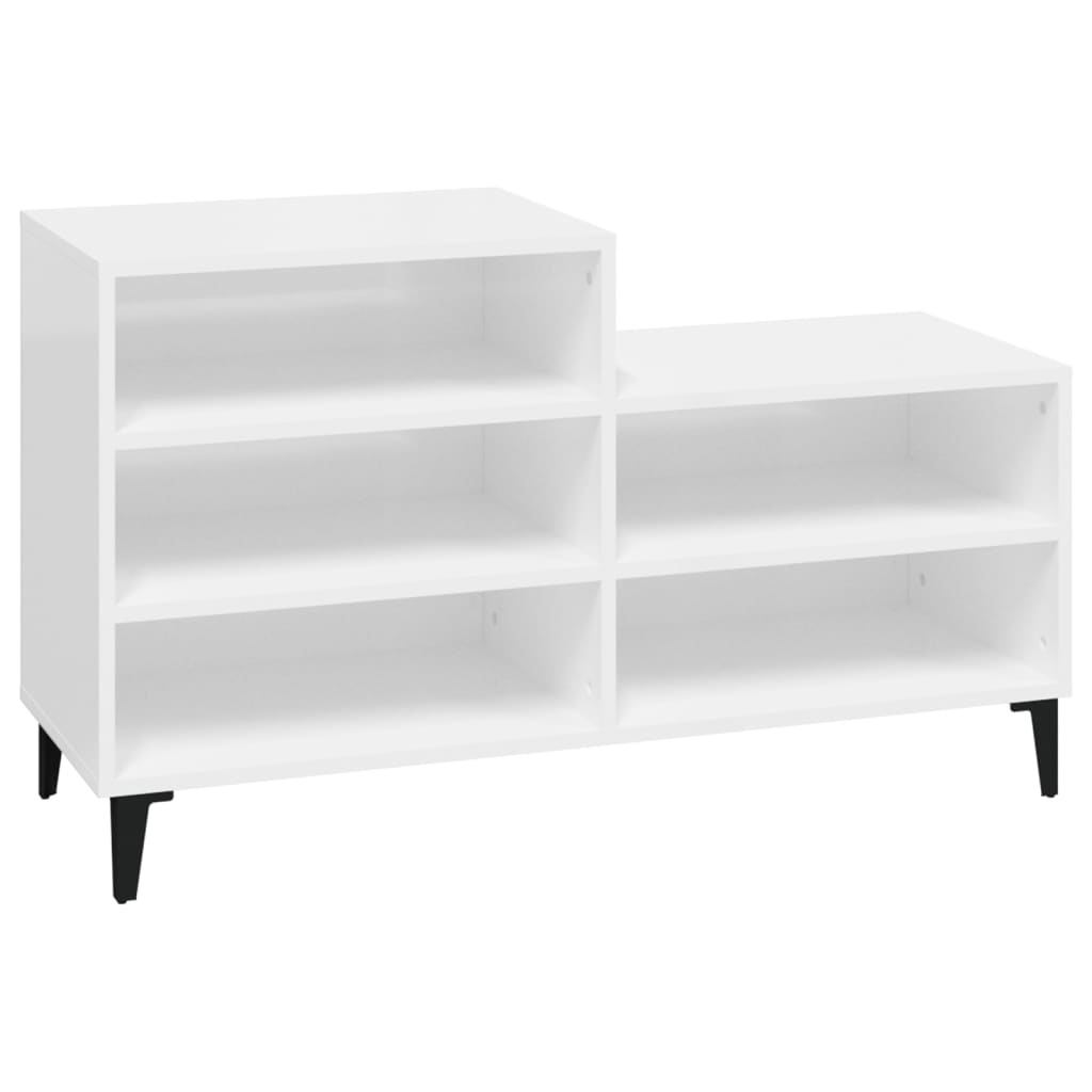 VidaXL Schoenenkast 102x36x60 cm bewerkt hout hoogglans wit