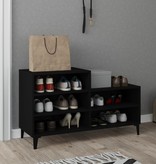 vidaXL Schoenenkast 102x36x60 cm bewerkt hout zwart