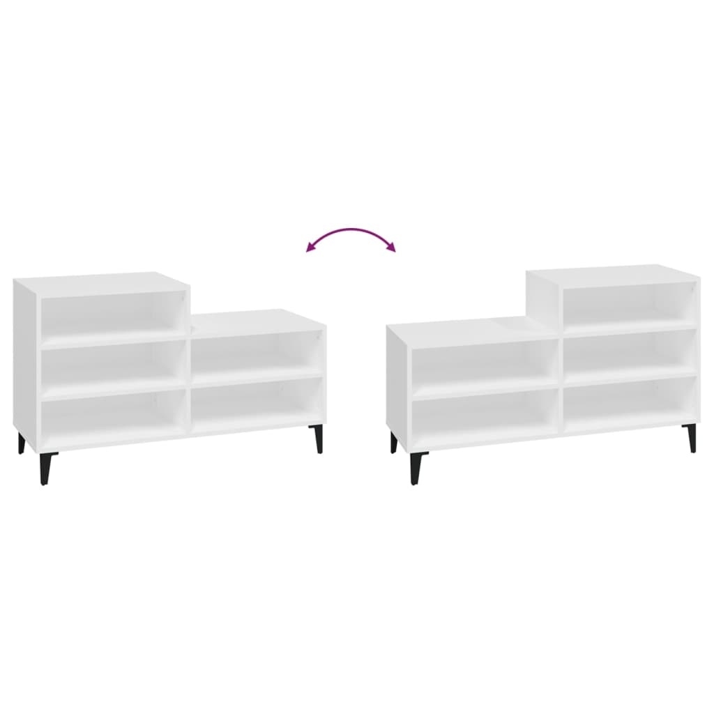 VidaXL Schoenenkast 102x36x60 cm bewerkt hout wit