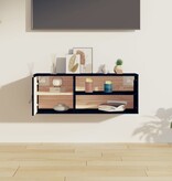 VidaXL Wandkast 80x30x30 cm massief grenenhout zwart