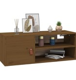 VidaXL Wandkasten 2 st 80x30x30 cm massief grenenhout honingbruin