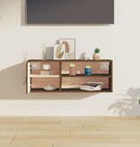 VidaXL Wandkast 80x30x30 cm massief grenenhout honingbruin