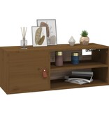 VidaXL Wandkast 80x30x30 cm massief grenenhout honingbruin