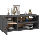 VidaXL Wandkasten 2 st 80x30x30 cm massief grenenhout grijs