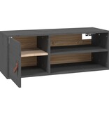 VidaXL Wandkast 80x30x30 cm massief grenenhout grijs
