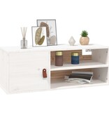 VidaXL Wandkast 80x30x30 cm massief grenenhout wit