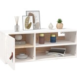 VidaXL Wandkast 80x30x30 cm massief grenenhout wit