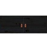 vidaXL Wandkast 80x30x30 cm massief grenenhout zwart