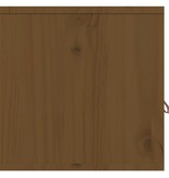 vidaXL Wandkasten 2 st 80x30x30 cm massief grenenhout honingbruin