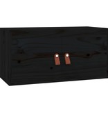 VidaXL Wandkasten 2 st 60x30x30 cm massief grenenhout zwart