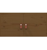 VidaXL Wandkasten 2 st 60x30x30 cm massief grenenhout honingbruin