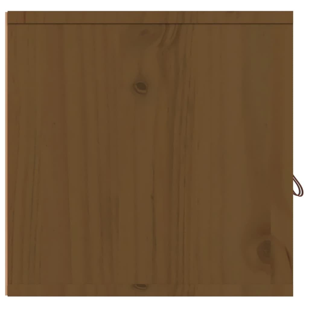 vidaXL Wandkasten 2 st 60x30x30 cm massief grenenhout honingbruin
