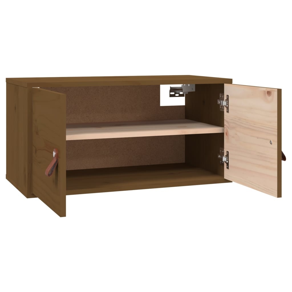 VidaXL Wandkast 60x30x30 cm massief grenenhout honingbruin
