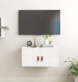 VidaXL Wandkast 60x30x30 cm massief grenenhout wit