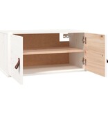 vidaXL Wandkast 60x30x30 cm massief grenenhout wit