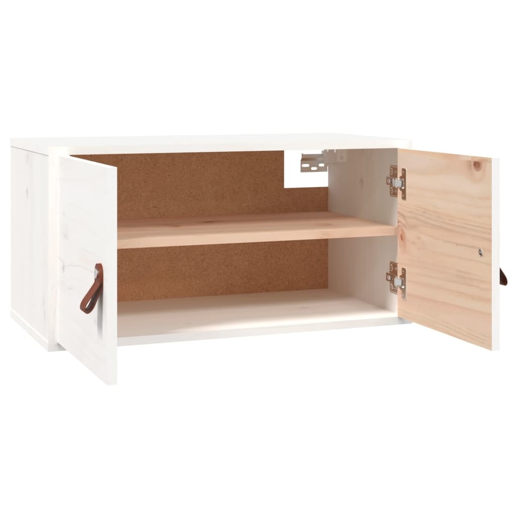 VidaXL Wandkast 60x30x30 cm massief grenenhout wit