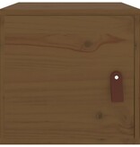 VidaXL Wandkasten 2 st 31,5x30x30 cm massief grenenhout honingbruin