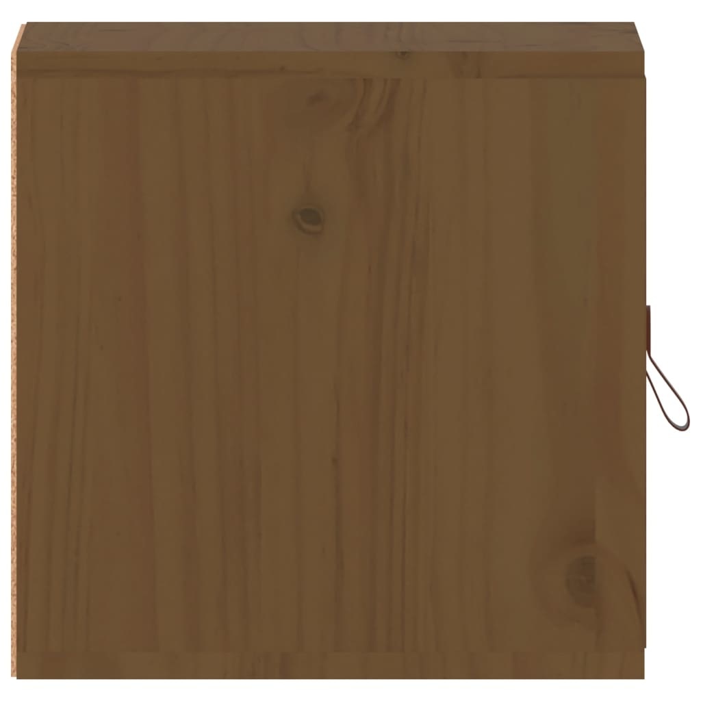 VidaXL Wandkasten 2 st 31,5x30x30 cm massief grenenhout honingbruin