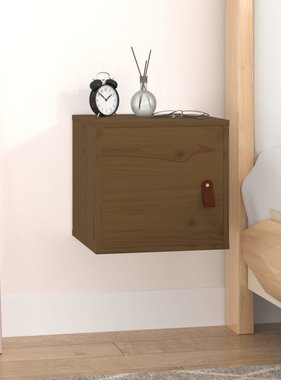 VidaXL Wandkast 31,5x30x30 cm massief grenenhout honingbruin