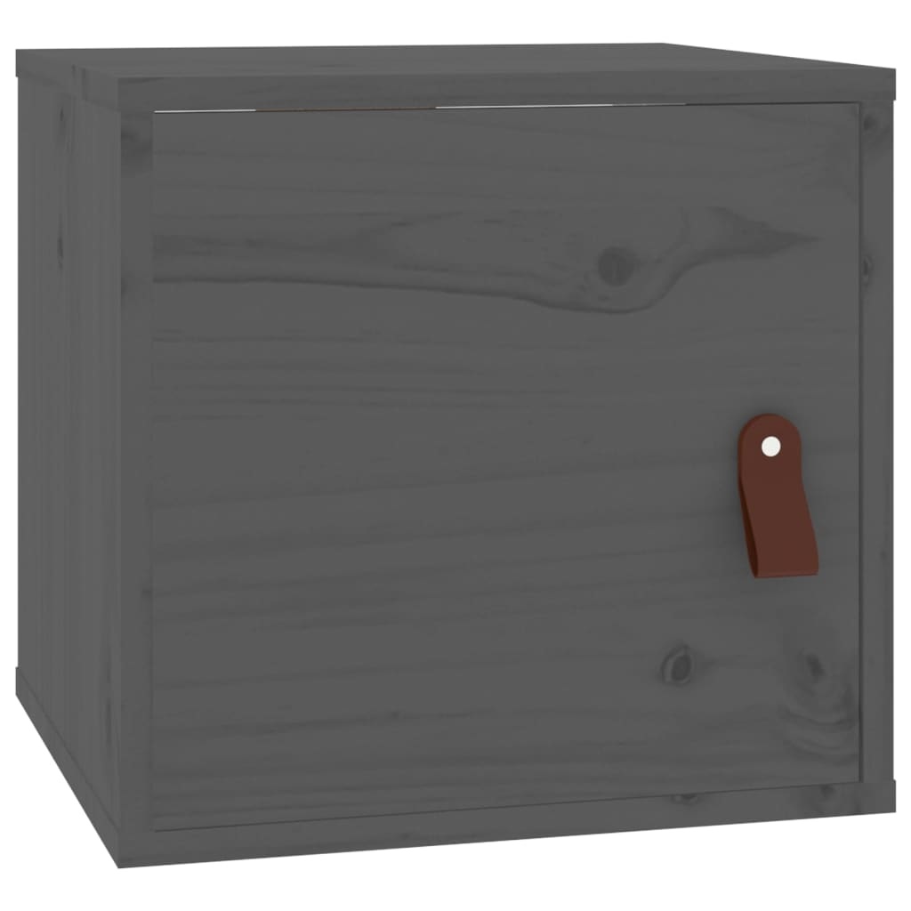 VidaXL Wandkast 31,5x30x30 cm massief grenenhout grijs