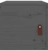 VidaXL Wandkast 31,5x30x30 cm massief grenenhout grijs