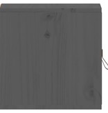 vidaXL Wandkast 31,5x30x30 cm massief grenenhout grijs
