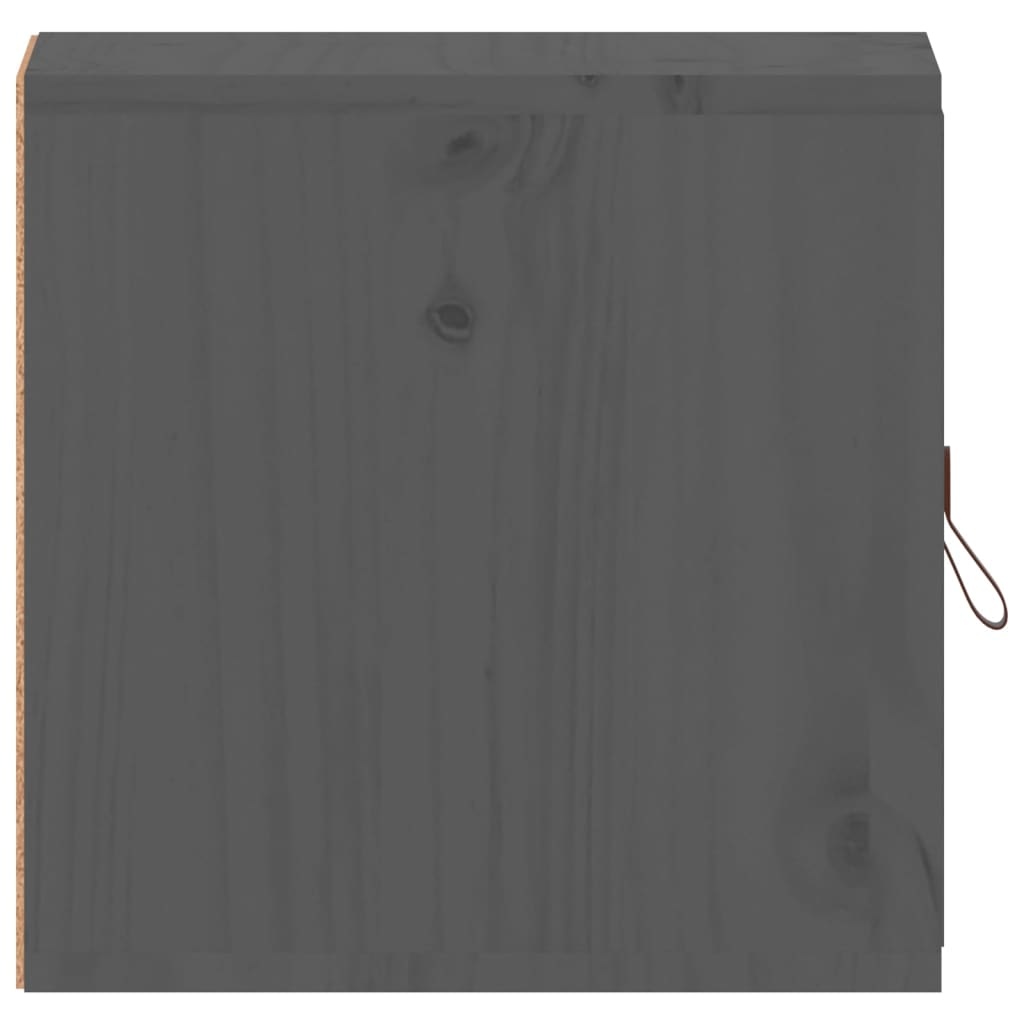 VidaXL Wandkast 31,5x30x30 cm massief grenenhout grijs