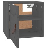 VidaXL Wandkast 31,5x30x30 cm massief grenenhout grijs