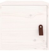 vidaXL Wandkasten 2 st 31,5x30x30 cm massief grenenhout wit