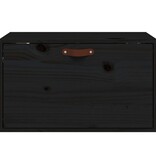 VidaXL Wandkast 60x30x35 cm massief grenenhout zwart