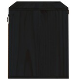 VidaXL Wandkast 60x30x35 cm massief grenenhout zwart