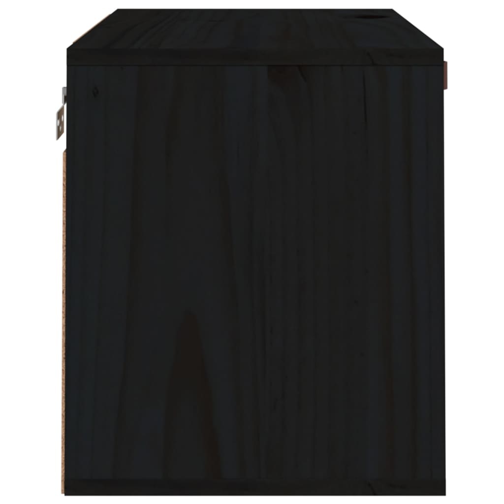 VidaXL Wandkast 60x30x35 cm massief grenenhout zwart