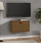 VidaXL Wandkast 60x30x35 cm massief grenenhout honingbruin