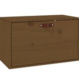 VidaXL Wandkast 60x30x35 cm massief grenenhout honingbruin