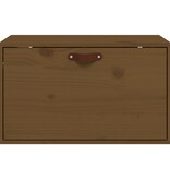 VidaXL Wandkast 60x30x35 cm massief grenenhout honingbruin