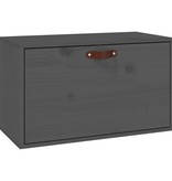 VidaXL Wandkast 60x30x35 cm massief grenenhout grijs